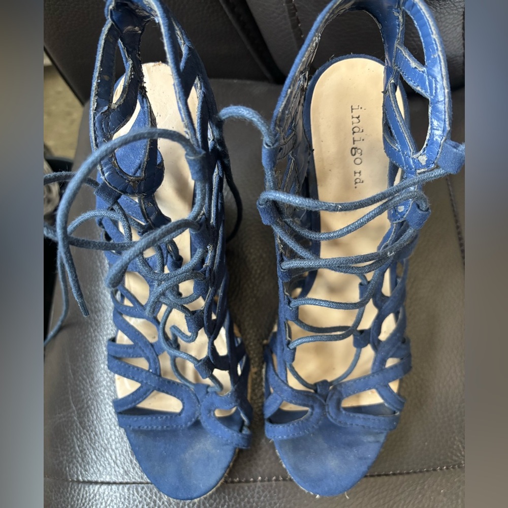 Indigo Women's Strappy Blue Heels